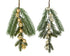 Kersthanger tak 4.5cm - goud/groen - ass. (prijs per stuk)