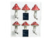 Kerst paddenstoel op clip - rood - ass. (prijs per verpakk.)