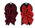 Kersthanger strik polyester set/2 17x14cm - rood - ass. (prijs per stuk)