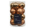 Kerstballen glas glans/mat mix 3.5cm - brandy 16st.