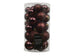 Kerstballen kunststof glans/mat/glitter mix 6cm 5cm 4cm - maroon 30st.