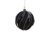 Kerstbal kunststof glans 8cm - nachtblauw