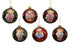 Kerstbal glas beren 8cm - ass. (prijs per stuk)
