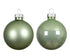 Kerstballen glas emaille/mat mix 7cm - matcha green 8st.