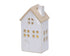 Lumineo LED huisje porselein binnen 8.7x15.5cm - wit - warm wit