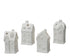 Kerstdeco huis porselein 9.2x8x16.7cm - wit - ass. (prijs per stuk)