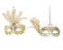 Masker kunststof 10x6x8cm - goud - ass. (prijs per stuk)