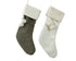 Kerstdeco kous polyester 35x45cm - ass. (prijs per stuk)