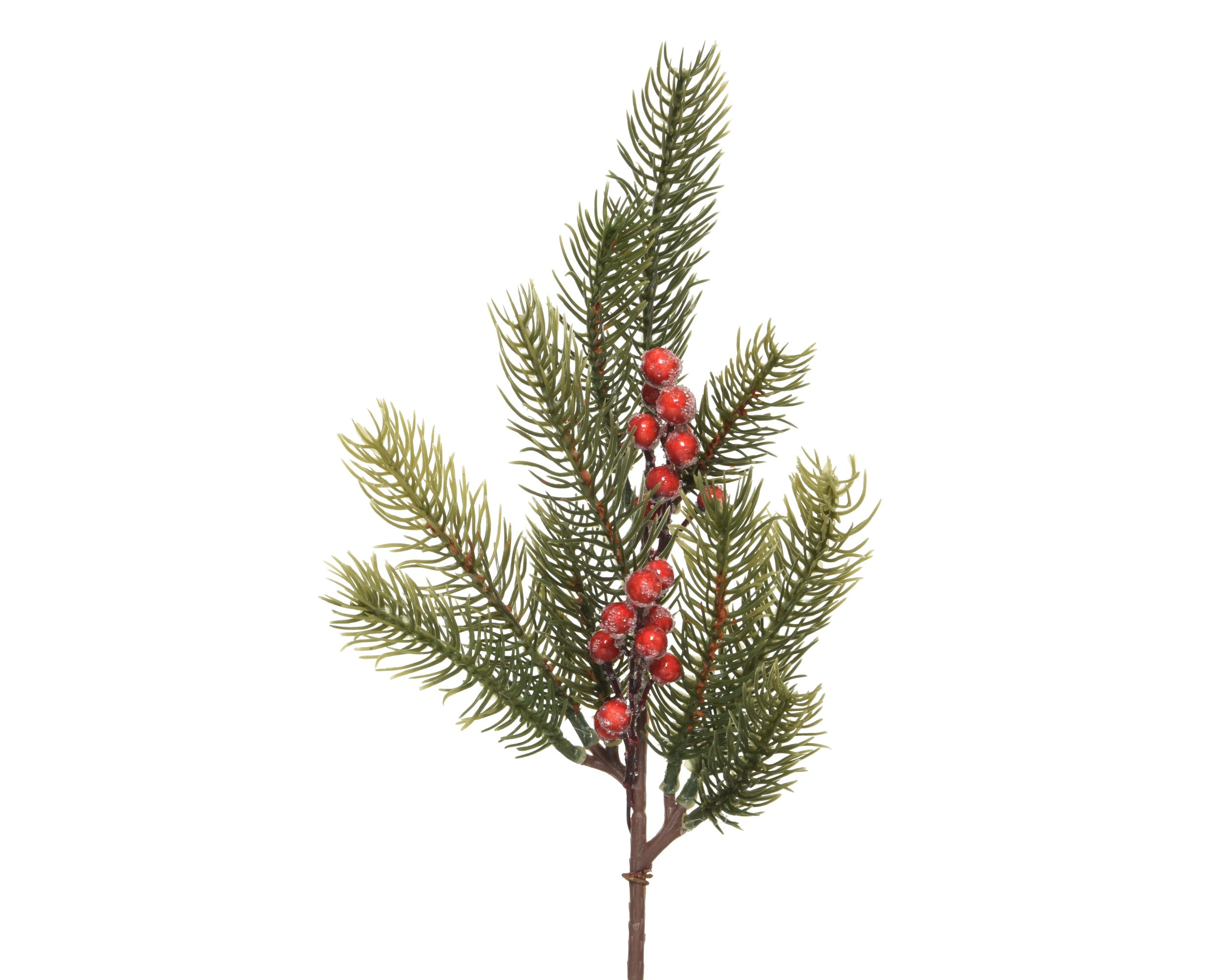 Kerst tak berries - groen/rood