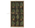 Kerstdeco boom mini brush 3.5x7cm - groen/wit