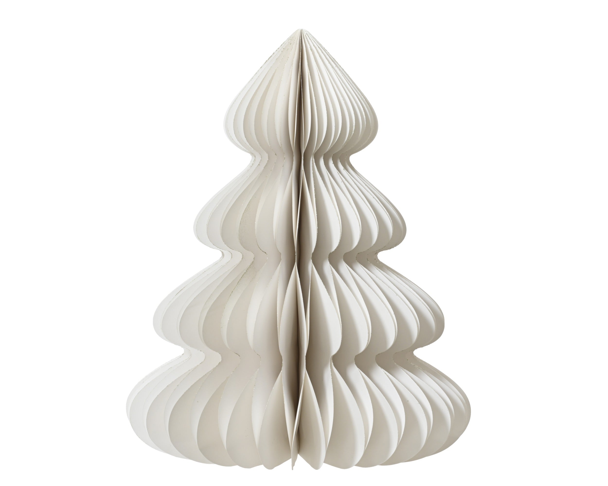 Kerstdeco boom papier 48x60cm - wit