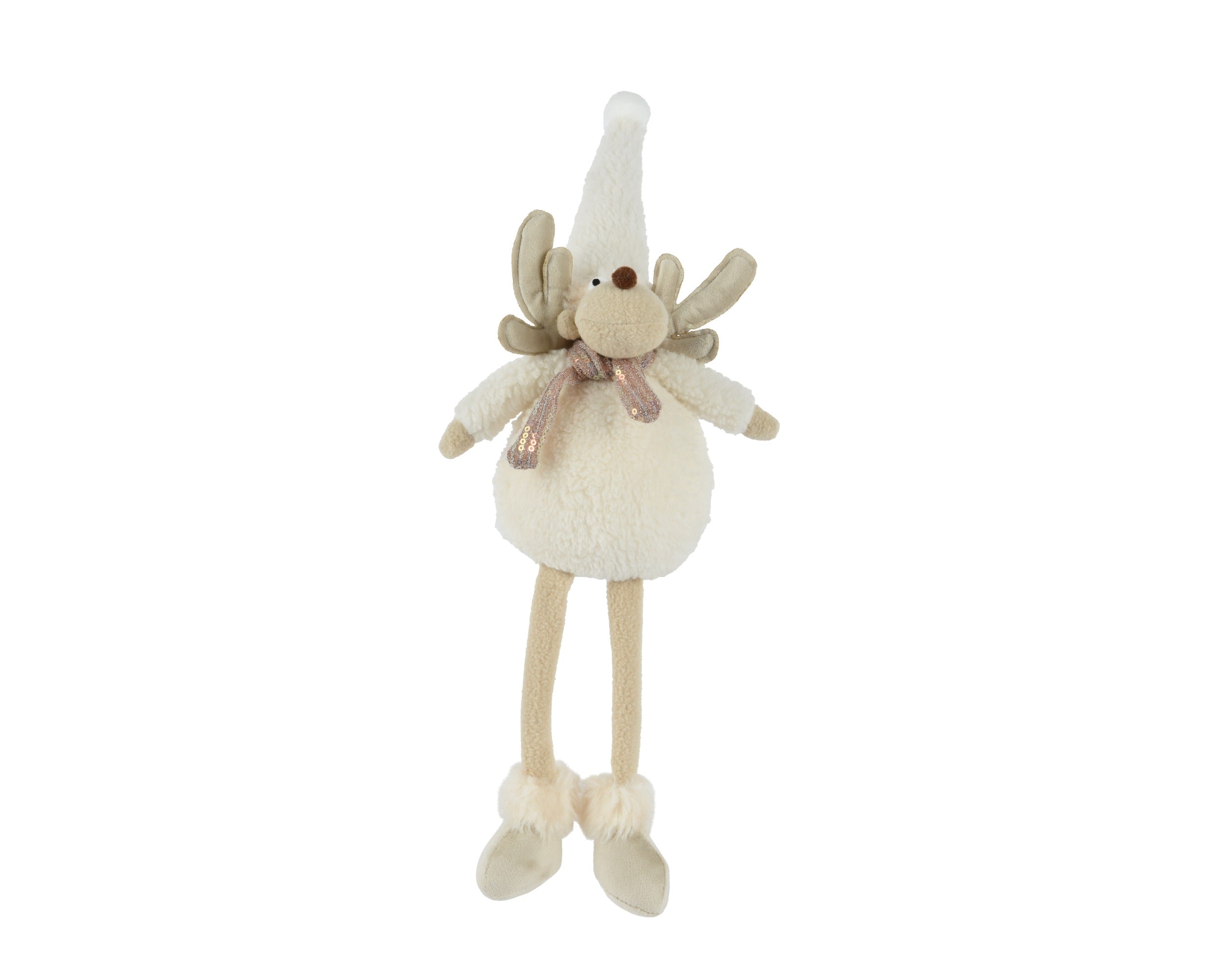 Kerstdeco hert 46cm - wit