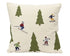 Kerst kussen katoen 45cm - groen/wit