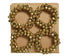 Kerst servetring ijzer bells set/4 6cm - goud