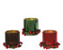 Kerst theelichthouder glas 10x8cm - ass. (prijs per stuk)