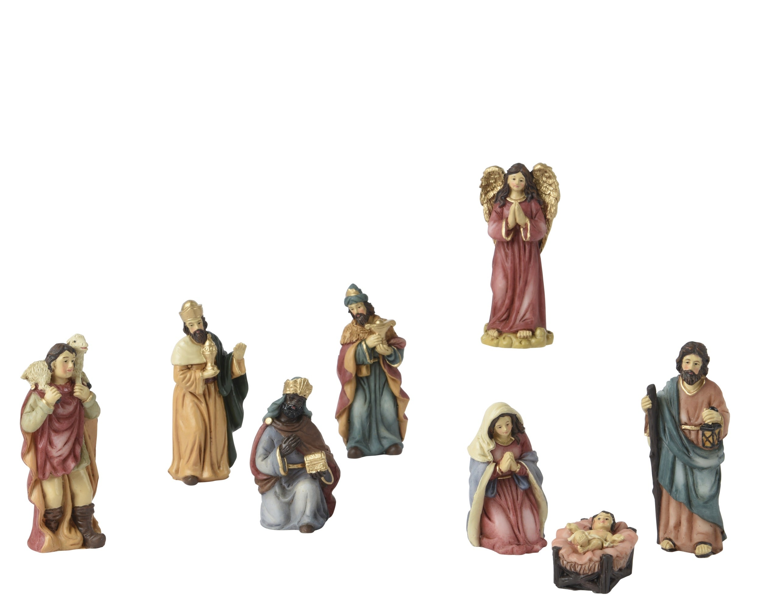 Kerststal figuren set/8 - multi