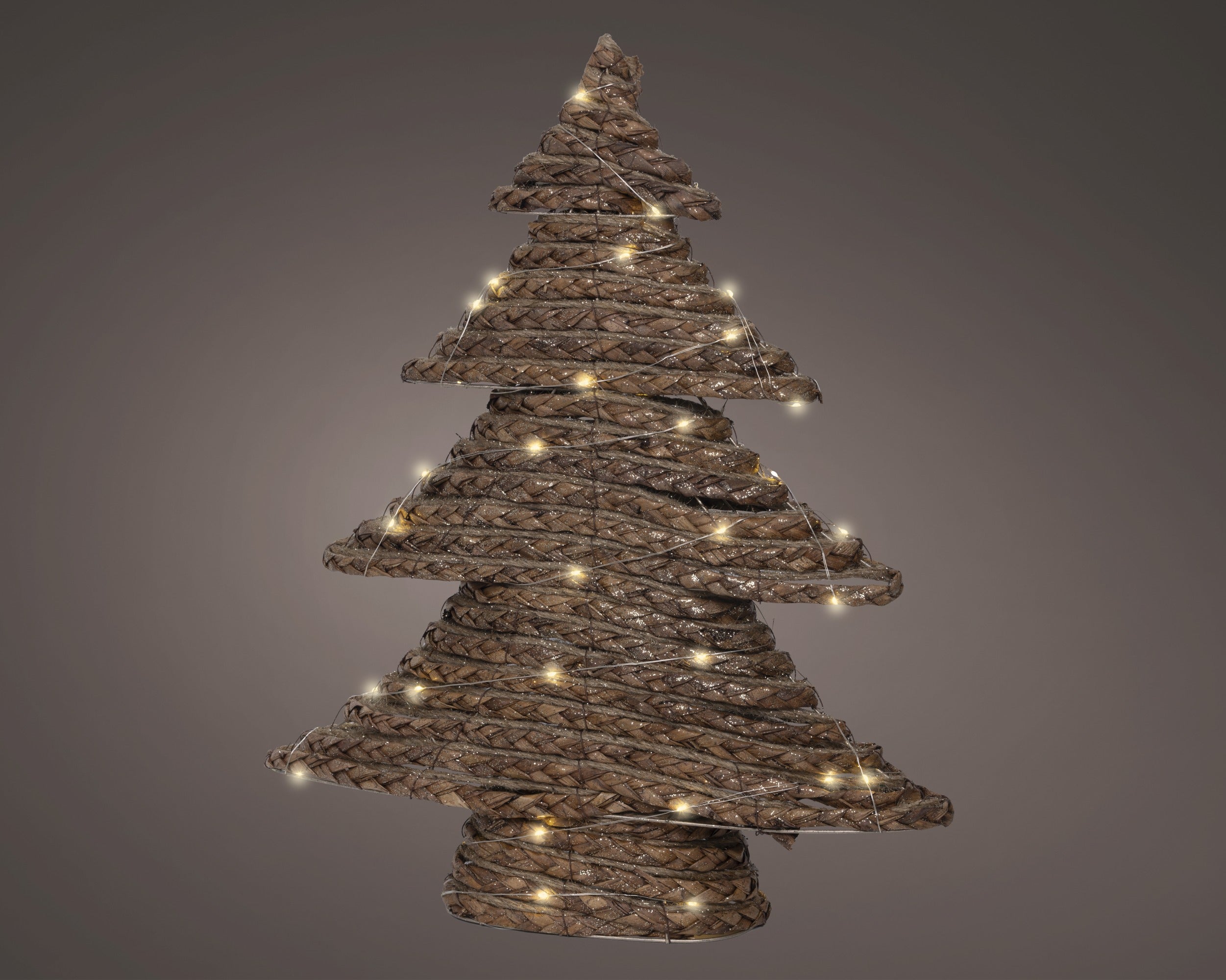 Lumineo micro LED boom binnen 60cm - bruin - warm wit