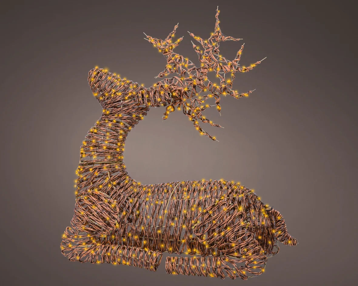 Kerstverlichting rendier LED 76x33x88cm - bruin/classic warm