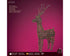 Lumineo micro LED rendier rotan buiten 24x60x104cm - bruin - klassiek warm