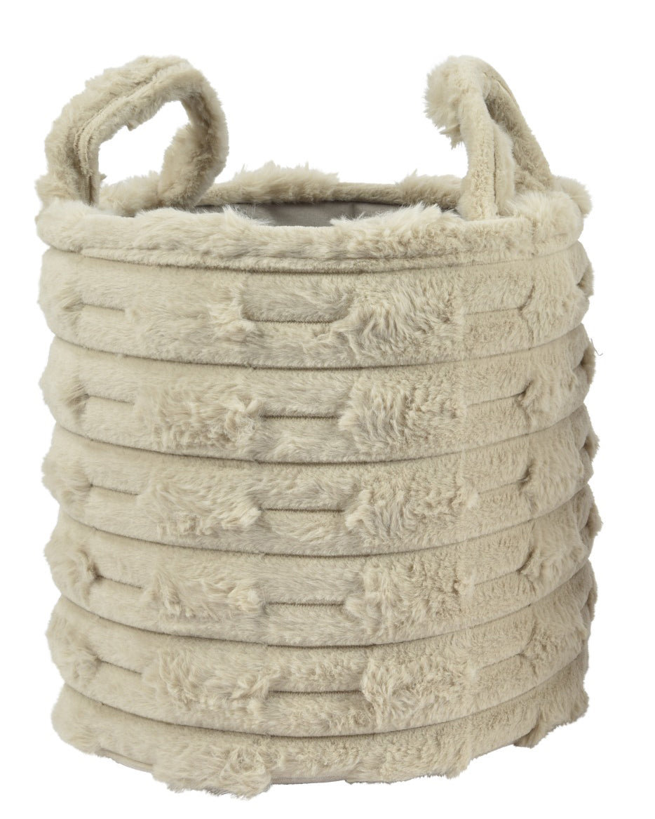 Mand polyester L 30x30 - licht bruin