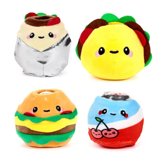 SQUEEZIES Pluche knijpknuffel - Foodiemals ass.