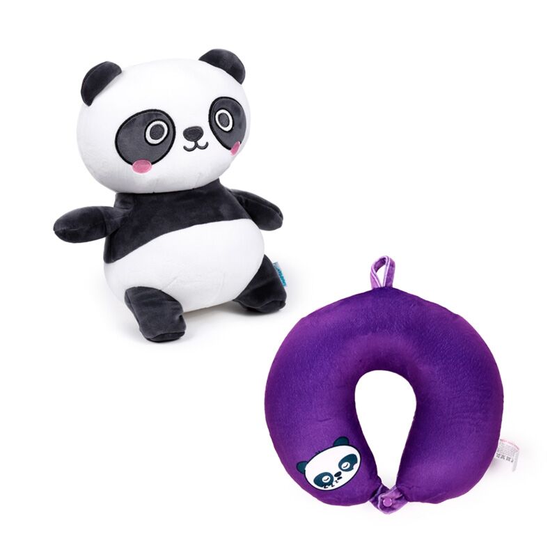 SWAPSEAZZZ 2in1 pluche reiskussen en speelgoed - panda