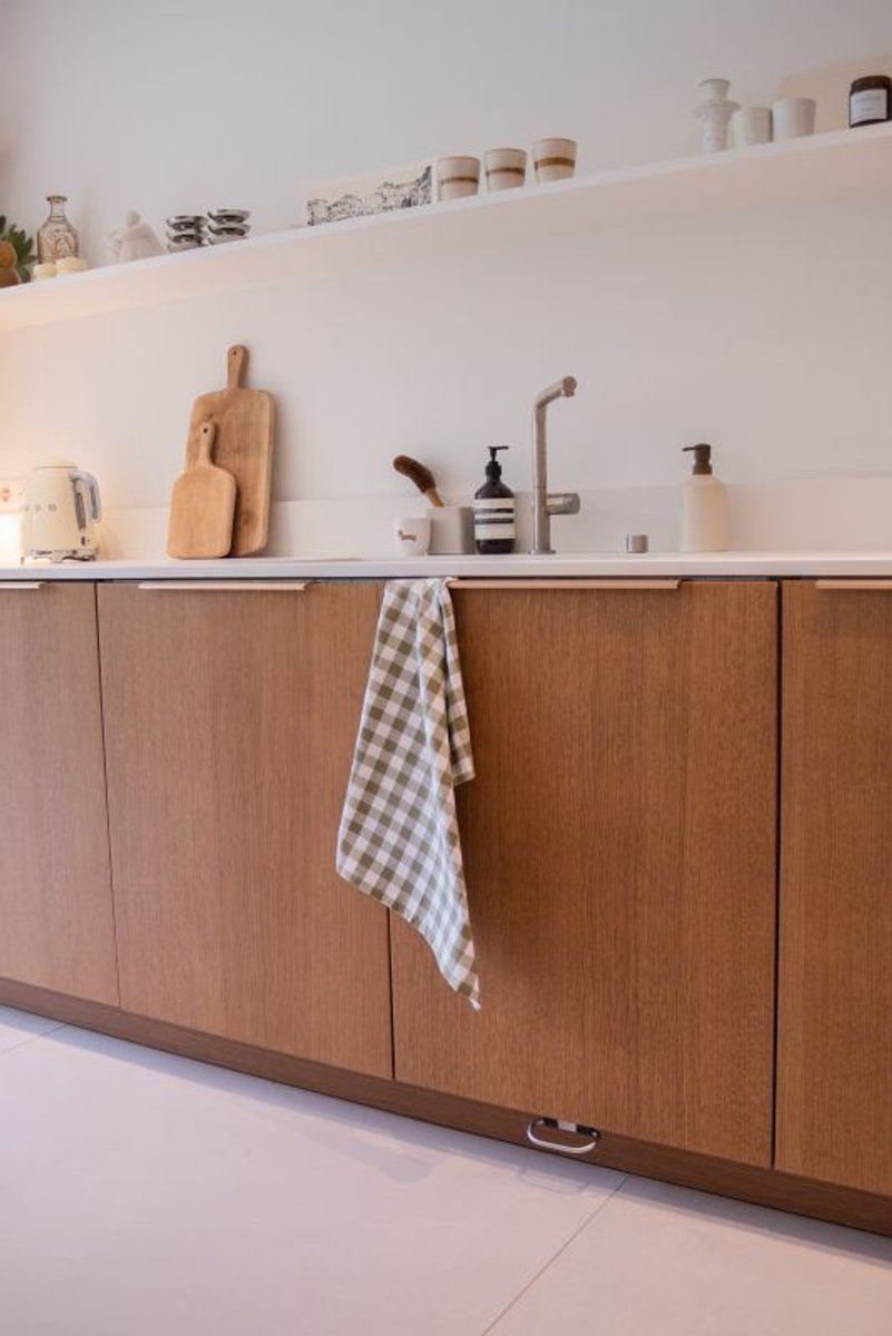 TISECO Gingham keukenhanddoeken 2st.- 50x70cm - olijfgroen