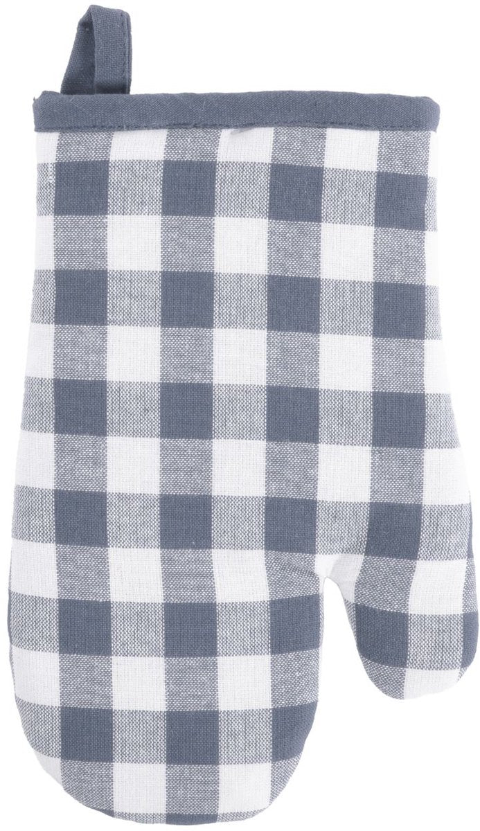 TISECO Gingham ovenwant - 28x18cm - blauw