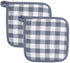 TISECO Gingham pannenlappen 2st.- 20x20cm - blauw