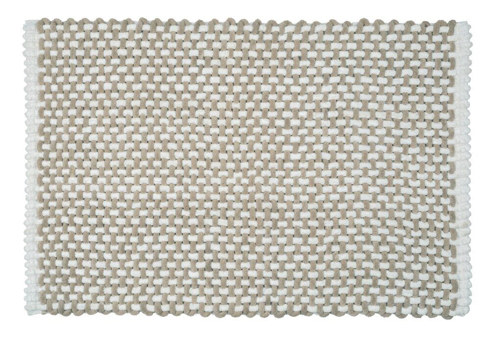 WENKO Covelo badmat - 50x80cm - wit/ beige