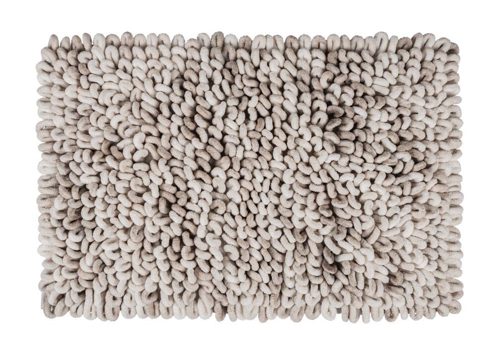 WENKO Lerici badmat - 60x90cm - wit/ grijs