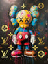 Glasschilderij Stripfiguur popart - 60x80cm