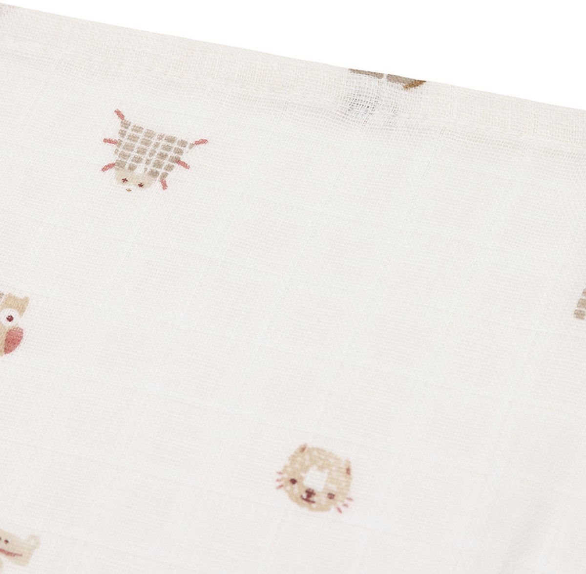 JOLLEIN Hydrofiele doek L 115x115cm - Animal Friends  - 2st