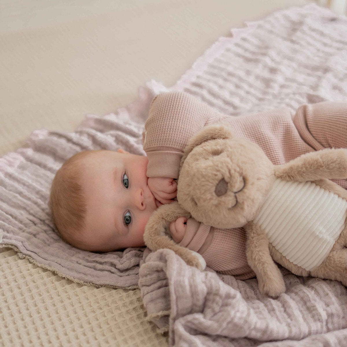 FLOW hartslagknuffel oplaadbaar - Milo, konijn bruin