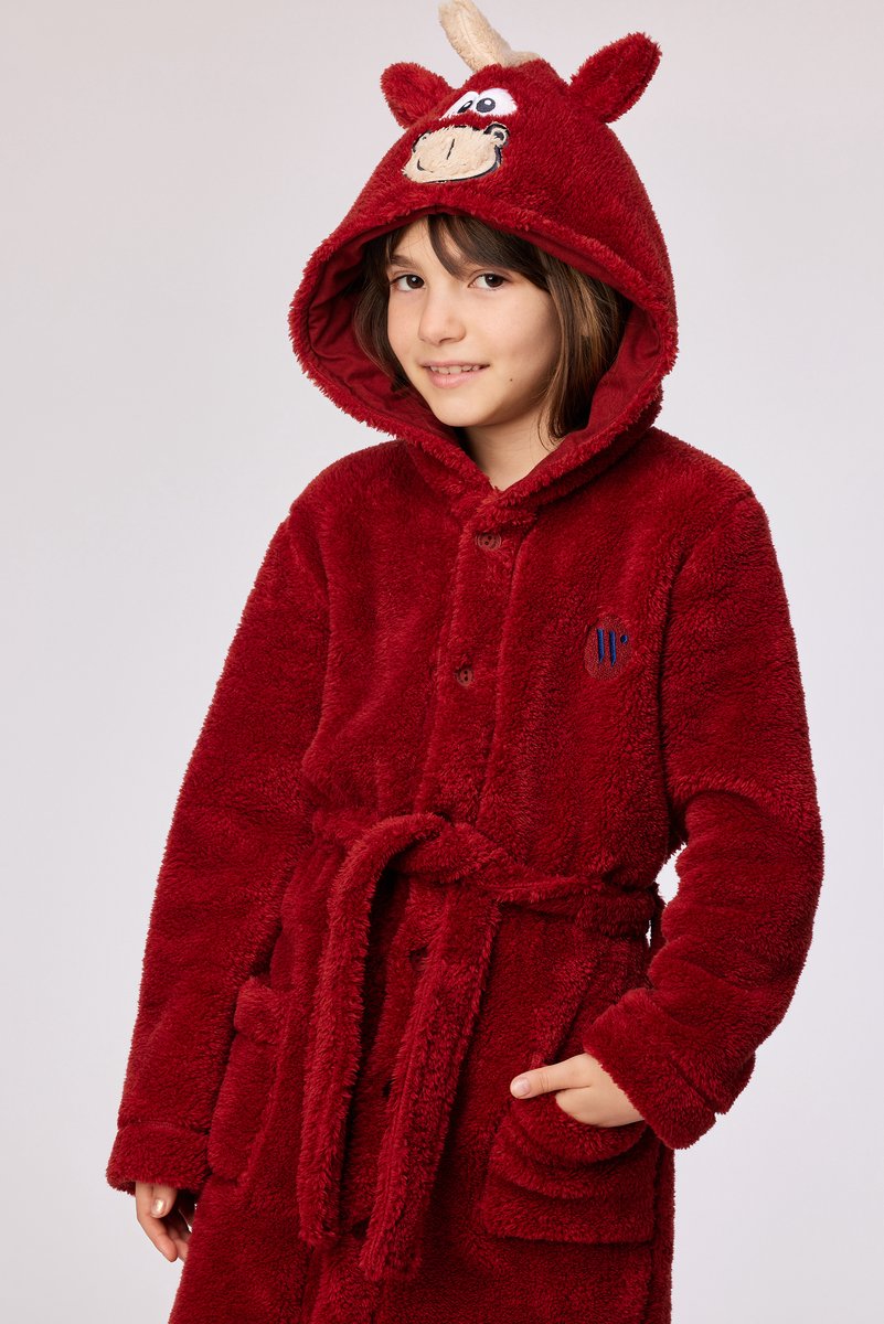 WOODY Unisex kamerjas - donkerrood - 4Y