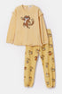 WOODY Meisjes pyjama - lichtgeel - 8Y