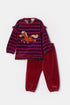 WOODY Meisjes pyjama - rode streep - 24m/2Y