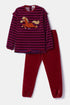 WOODY Meisjes pyjama - rode streep - 4Y