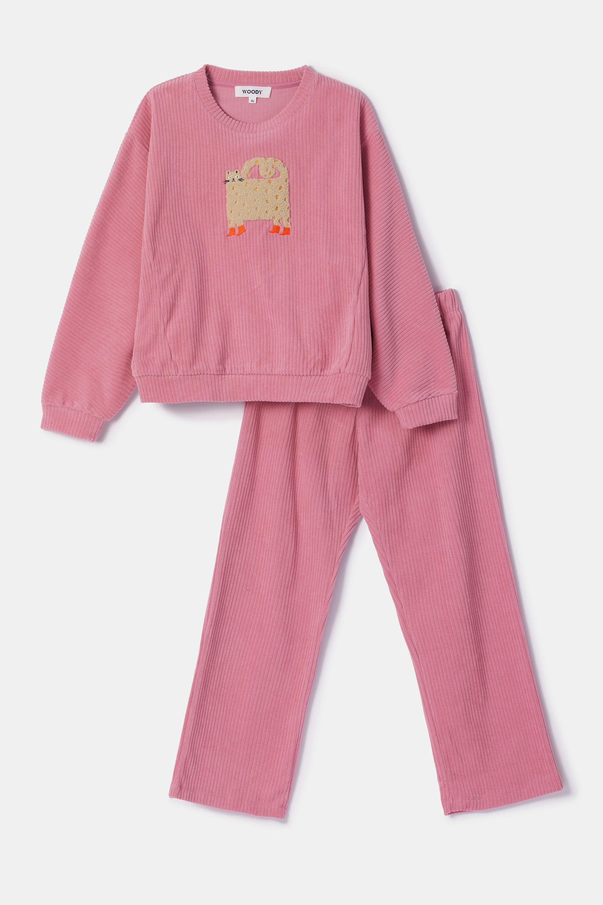 WOODY Meisjes pyjama - roze - 16Y