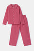 WOODY Meisjes pyjama - roze ruitje - 6Y