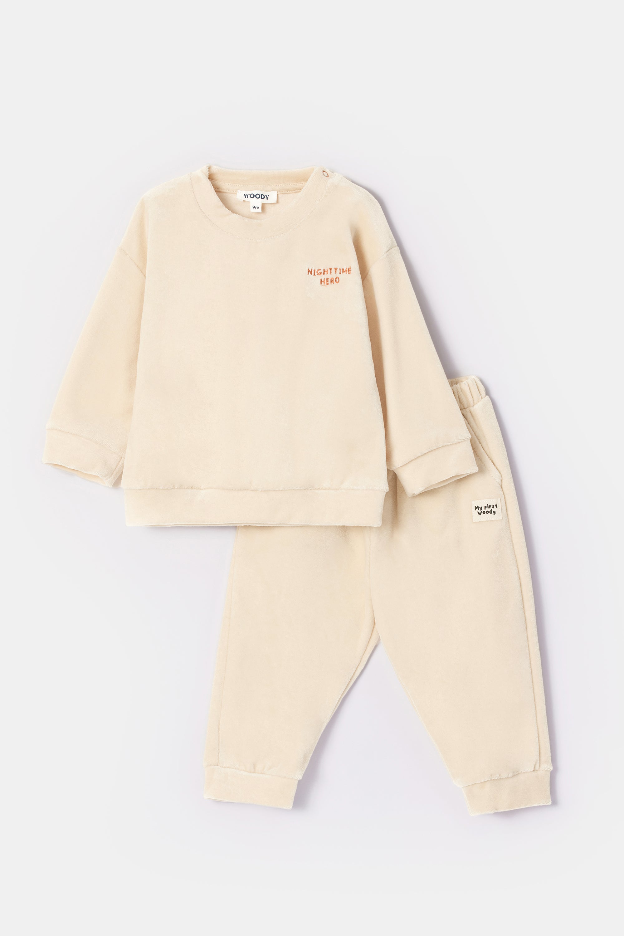 WOODY Unisex pyjama - gebroken wit - 24m/2Y
