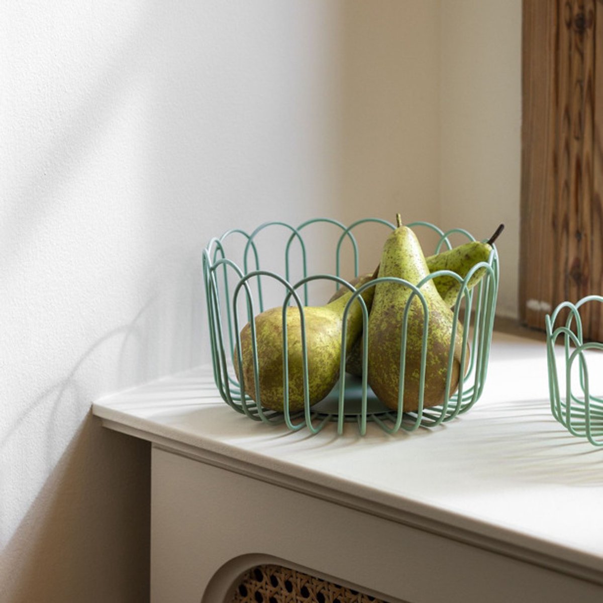 ONA Flores draadmand 19x10cm - groen