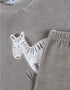 NOUKIES pyjama SWEET ZEBRA - fluweel kaki - 6Y