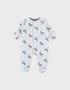 NOUKIES babypyjama SWEET ZEBRA - fluweel zebraprint- 0M