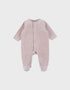 NOUKIES babypyjama NAPPY CAT - fluweel bedrukt - 3M