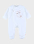 NOUKIES babypyjama NAPPY CAT - fluweel wit - 0M