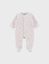 NOUKIES babypyjama NEWBORN - fluweel zeehondprint - 6M
