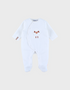 NOUKIES babypyjama FLUFFY - fluweel wit - 3M