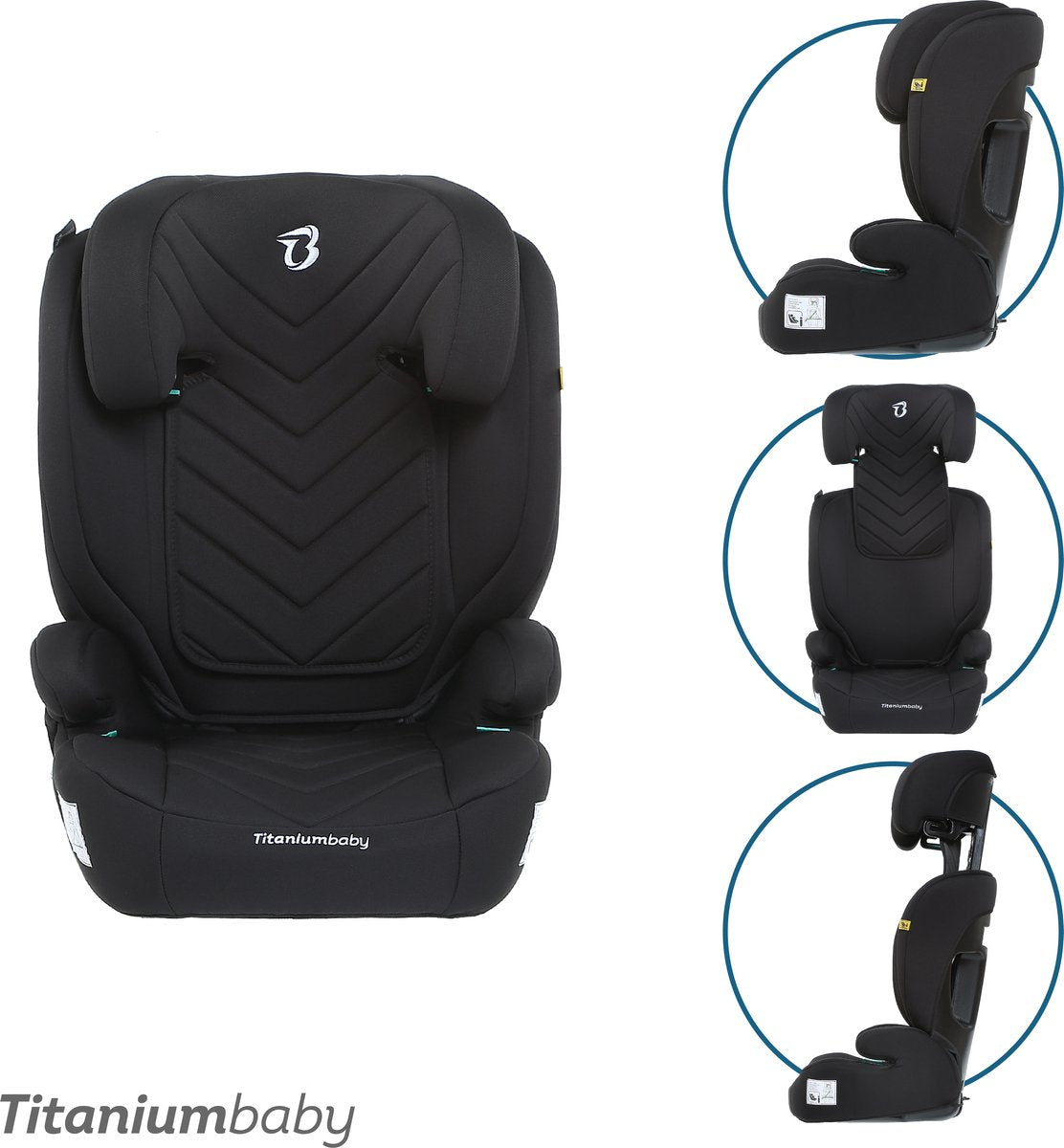 TITANIUM BABY Vidar autostoel - zwart