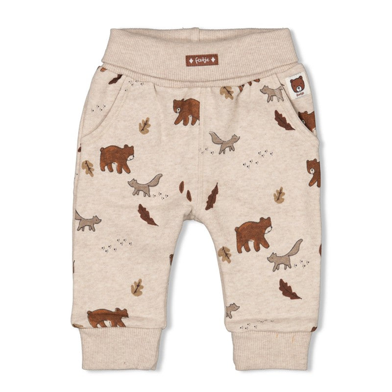 FEETJE Wild World B Broek print - taupe mel.- 86
